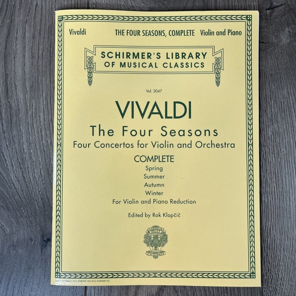 Vivaldi The Four Seasons Complete for Violin and Piano Schirmer’s Library - Picture 2 of 5